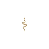 Zig Zag Grooved Snake Pendant (14K) front - Popular Jewelry - New York