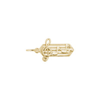 Small Music Staff Charm yellow (14K) main - Popular Jewelry - New York