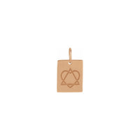 Adoption Symbol Bar Pendant rose (14K) front - Popular Jewelry - New York