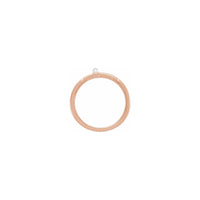 Akoya Pearl Sideways Cross Ring rose (14K) setting - Popular Jewelry - New York
