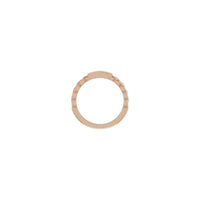 Bar Engravable Chain Link Ring rose (14K) setting - Popular Jewelry - New York
