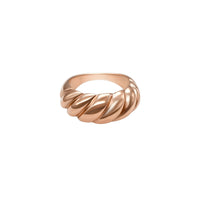 Croissant Ring rose (14K) front - Popular Jewelry - New York