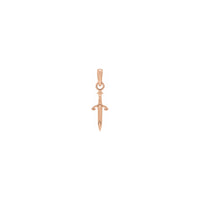 Dagger Pendant rose (14K) front - Popular Jewelry - New York