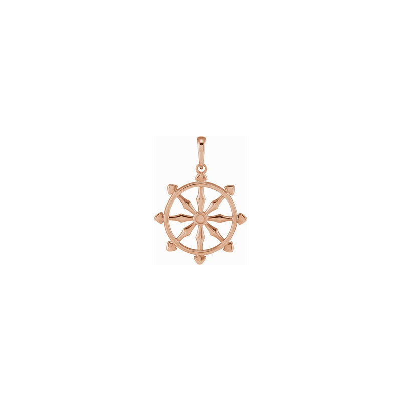 Dharmachakra Wheel Pendant rose (14K) main - Popular Jewelry - New York