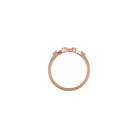 Diamond Aquarius Constellation Ring rose (14K) front - Lucky Diamond - New York