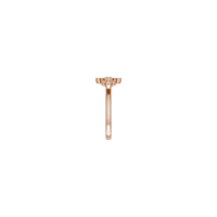Diamond Sideways Hamsa Ring rose (14K) side - Popular Jewelry - New York