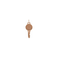Engravable Key Pendant rose (14K) engraved - Popular Jewelry - New York