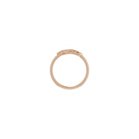 Fern Leaf Stackable Ring rose (14K) setting - Popular Jewelry - New York