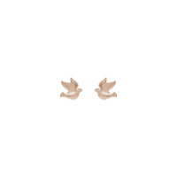 Holy Spirit Dove Stud Earrings rose (14K) front - Popular Jewelry - New York