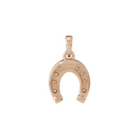 Horseshoe Pendant (Rose 14K) front - Popular Jewelry - New York