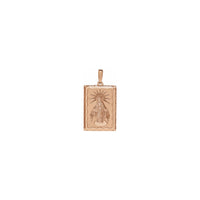 Miraculous Rectangular Medal rose (14K) front - Popular Jewelry - New York