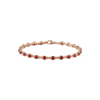 Mozambique Garnet Line Bracelet rose (14K) main - Popular Jewelry - New York