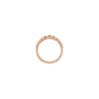 Rope Dome Ring Rose (14K) setting - Popular Jewelry - New York