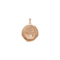 Shark Spirit Animal Pendant rose (14K) front - Popular Jewelry - New York