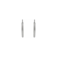 10 mm Flexible Endless Huggie Hoop Earrings (White 14K) side - Popular Jewelry - New York