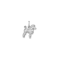 3D Poodle Dog Pendant white (14K) reverse - Popular Jewelry - New York