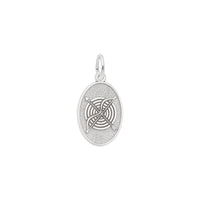 Archery Oval Disc Charm white (14K) main - Popular Jewelry - New York