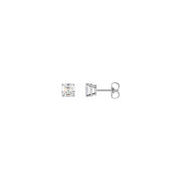Asscher Cut Diamond Solitaire (1/5 CTW) Friction Back Stud Earrings white (14K) main - Popular Jewelry - New York
