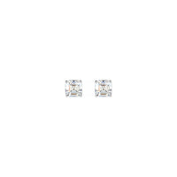 Asscher Cut Diamond Solitaire (1/2 CTW) Friction Back Stud Earrings (14K)