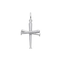 Baseball Bat Cross Charm white (14K) main - Popular Jewelry - New York
