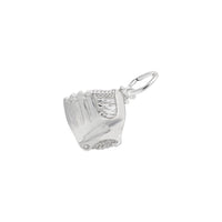 Baseball Glove with Ball Charm white (14K) back - Popular Jewelry - New York