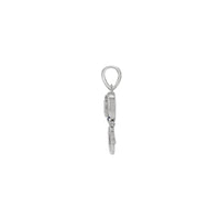 Blue Sapphire Dream Catcher Pendant white (14K) side - Popular Jewelry - New York