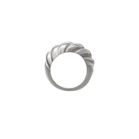 Croissant Ring white (14K) setting - Popular Jewelry - New York