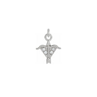 Diamond Sagittarius Zodiac Pendant white (14K) front - Popular Jewelry - New York