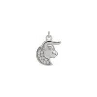 Diamond Taurus Zodiac Pendant white (14K) front - Popular Jewelry - New York