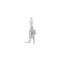 Female Hockey Player Charm white (14K) main - Popular Jewelry - New York