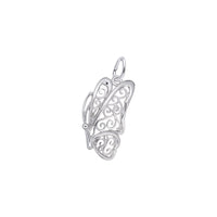 Filigree Flying Butterfly Charm white (14K) main - Popular Jewelry - New York