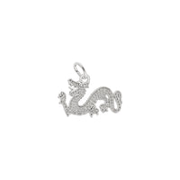 Flat Chinese Serpent Dragon Charm white (14K) main - Popular Jewelry - New York