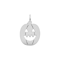 Flat Jack O' Lantern Charm white (14K) main - Popular Jewelry - New York