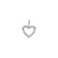Heart Round Diamond Contour Pendant white (18K) main - Popular Jewelry - New York