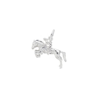 Horse with Rider Charm white (14K) main - Popular Jewelry - New York