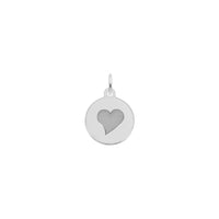 Initial Heart Disc Charm white (14K) main - Popular Jewelry - New York