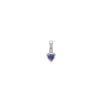 Inverted Trillion Tanzanite and Diamond Pendant (14K) front - Popular Jewelry - New York
