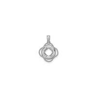 Life Ring 3D Pendant white (14K) front - Popular Jewelry - New York