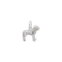 Mastiff Dog Charm white (14K) main - Popular Jewelry - New York