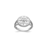 Nautical Compass Rope Ring white (14K) main - Popular Jewelry - New York