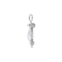 Open Wheel Race Car Charm white (14K) main - Popular Jewelry - New York