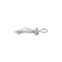 Open Wheel Race Car Charm white (14K) main - Popular Jewelry - New York