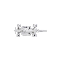 Open Wheel Race Car Charm white (14K) up - Popular Jewelry - New York