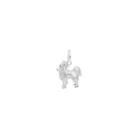 Papillon Dog Charm white (14K) main - Popular Jewelry - New York