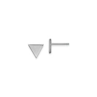 Plain Triangle Stud Earrings white (14K) main - Popular Jewelry - New York