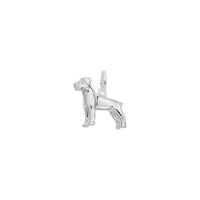 Rottweiler Dog Charm white (14K) main - Popular Jewelry - New York