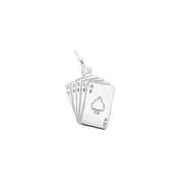 Royal Flush Cards Charm white (14K) main - Popular Jewelry - New York
