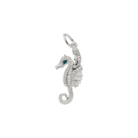 Seahorse Rider Mermaid Pendant white (14K) main - Popular Jewelry - New York