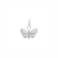 Spotted Wings Butterfly Charm white (14K) main - Popular Jewelry - New York