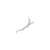 Swimming Female Diver Charm white (14K) main - Popular Jewelry - New York